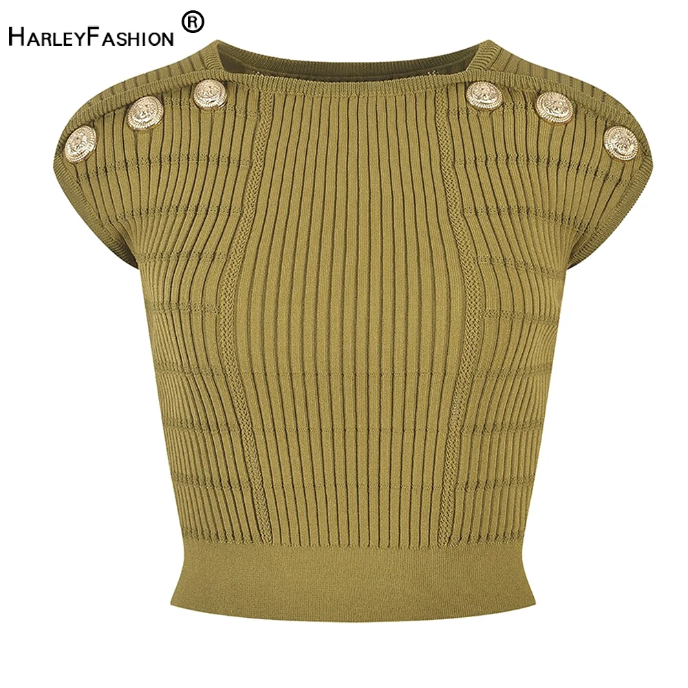 2023 New Summer Sleeveless Female  Short Knitted Slim Y2K Women Tank Tops High Quality 3 Colors