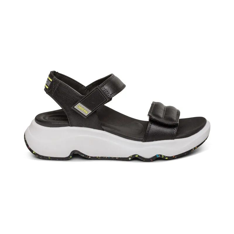 Aetrex Whit Water-Friendly Sport Sandals  Black