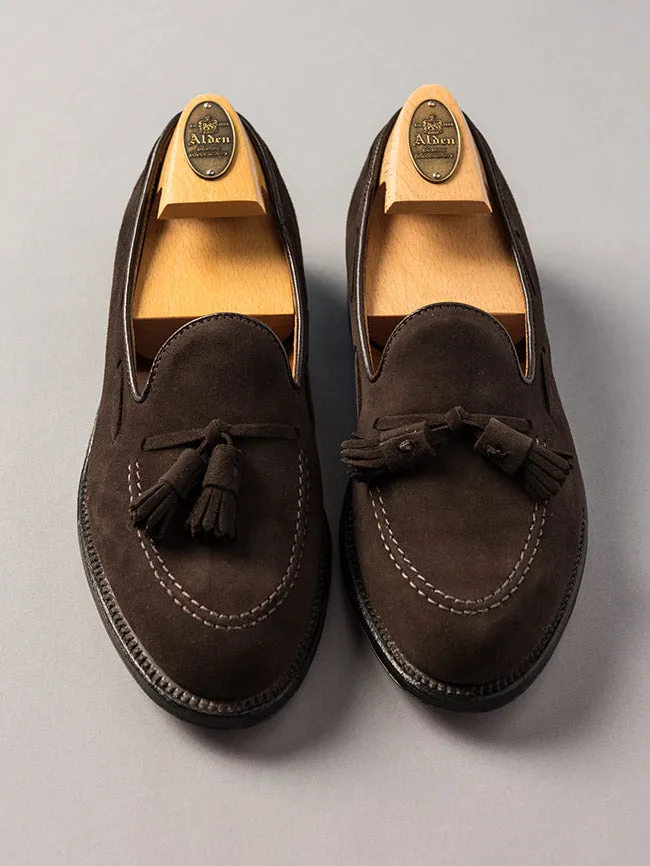 Alden Mocha Kid Suede Tassel Loafer