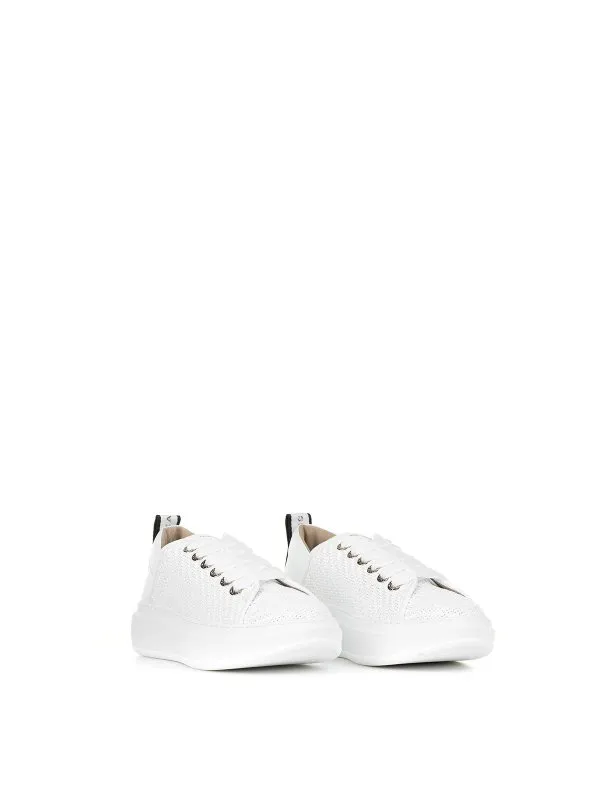 Alexander Smith White Leather Sneaker