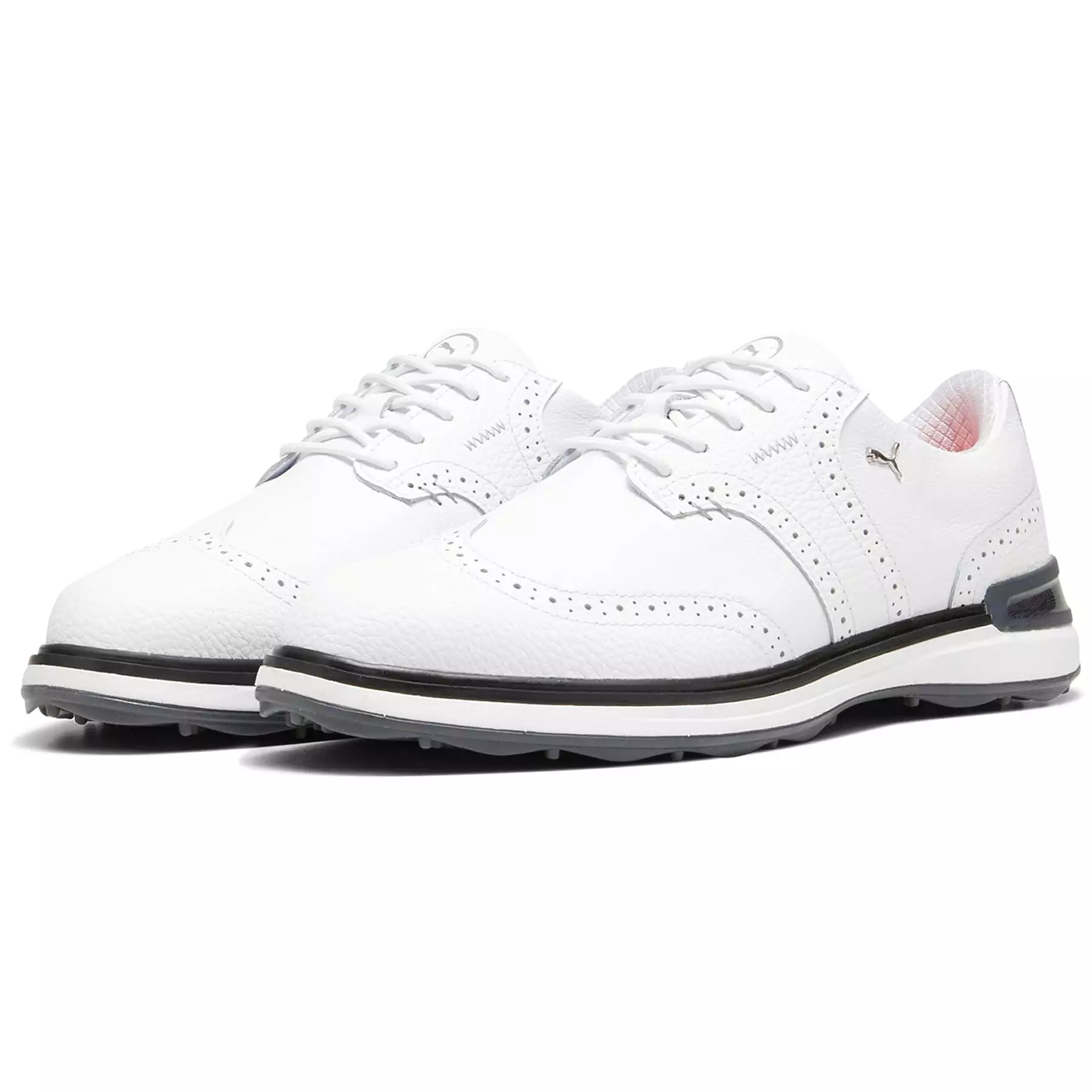 Avant Wingtip Leather Spikeless Golf Shoes White - SS24