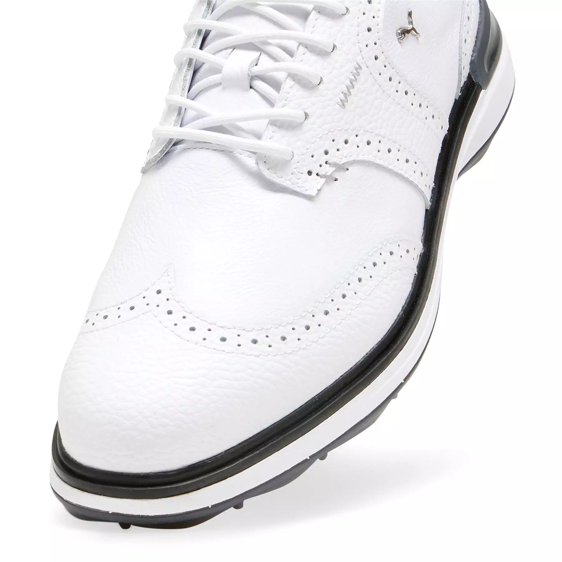 Avant Wingtip Leather Spikeless Golf Shoes White - SS24