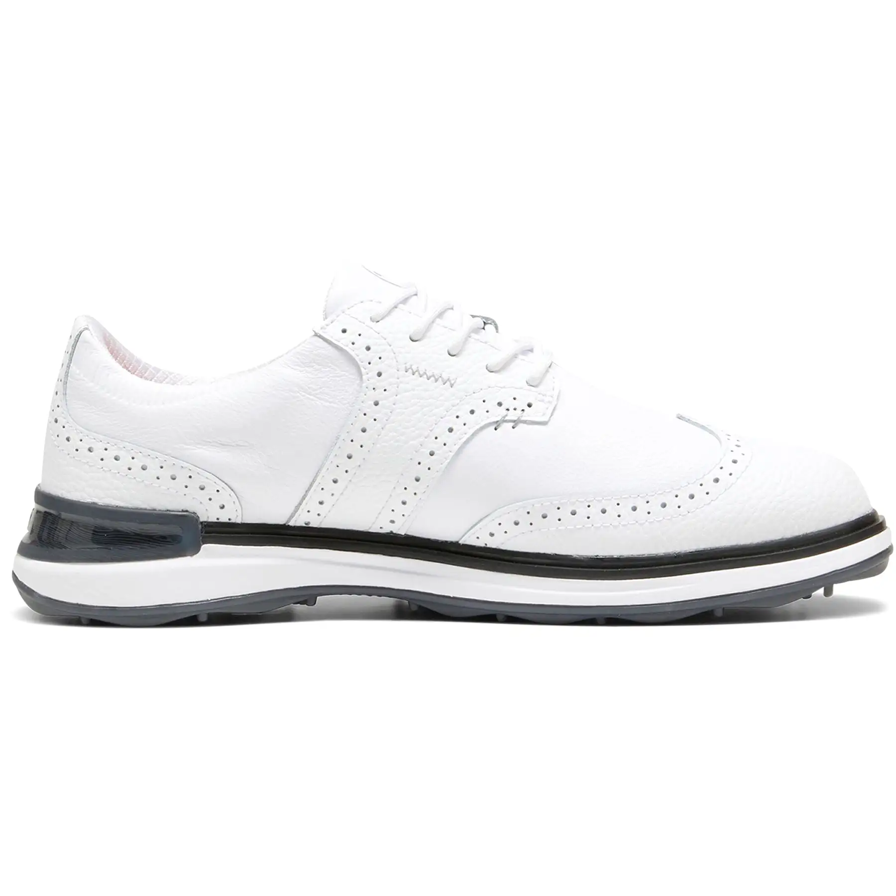 Avant Wingtip Leather Spikeless Golf Shoes White - SS24