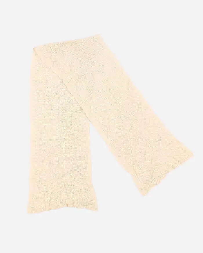 Cream Woven Light weight Scarf