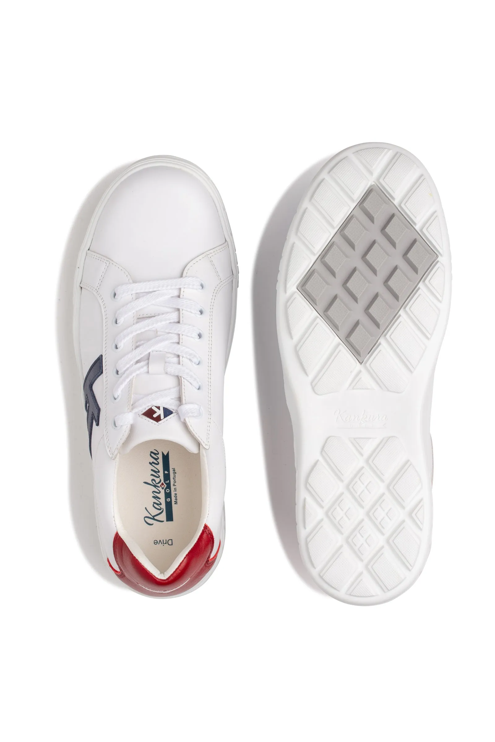 Drive 07   White|Red   Men's Golf Shoes   D007 02