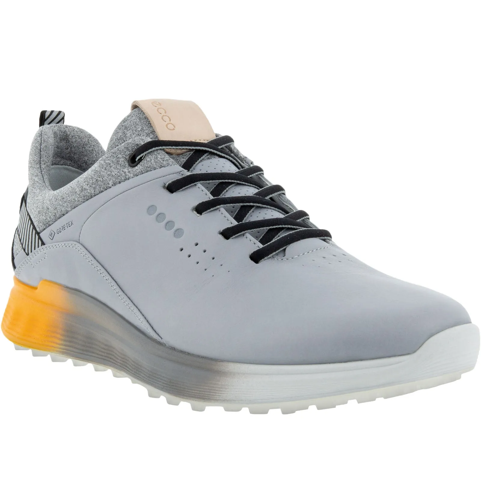 ECCO Mens S-Three Leather Gore-Tex Golf Shoes