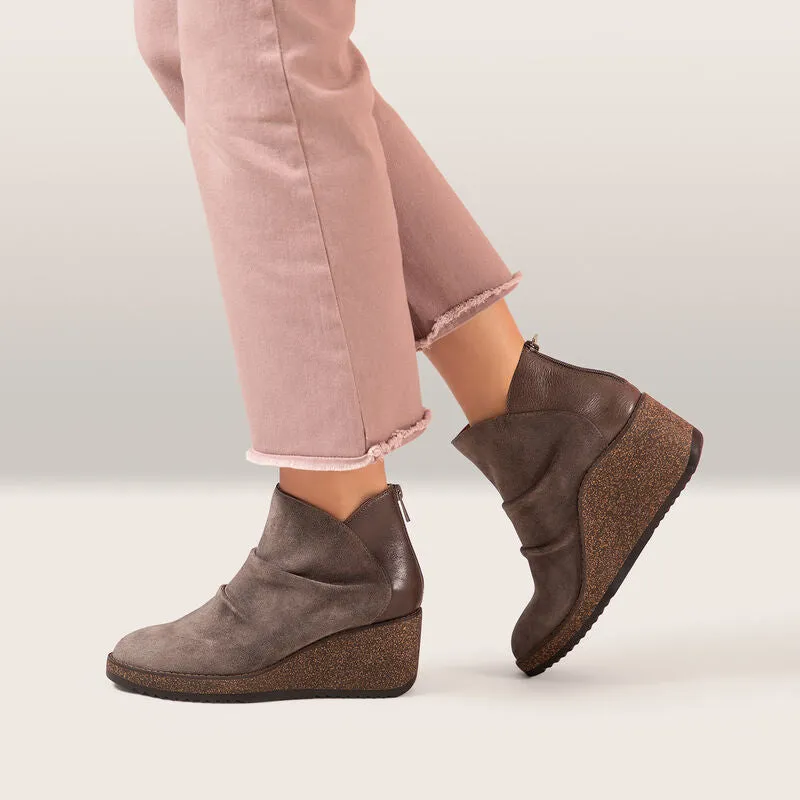 FINAL SALE Aetrex Kara Ankle Wedge Boot