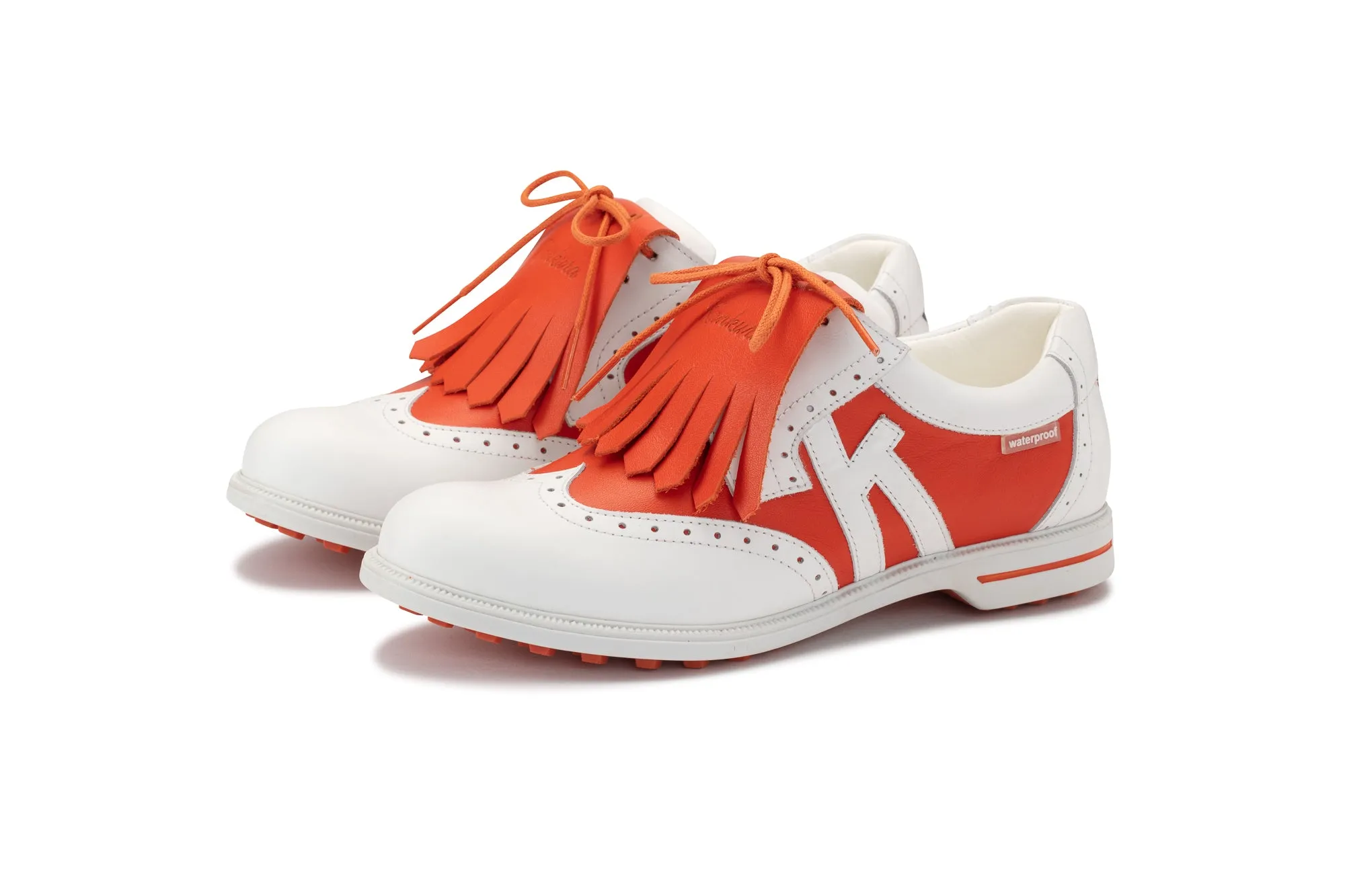 Florida 02   White|Orange   Women's Golf Shoes FL002 07