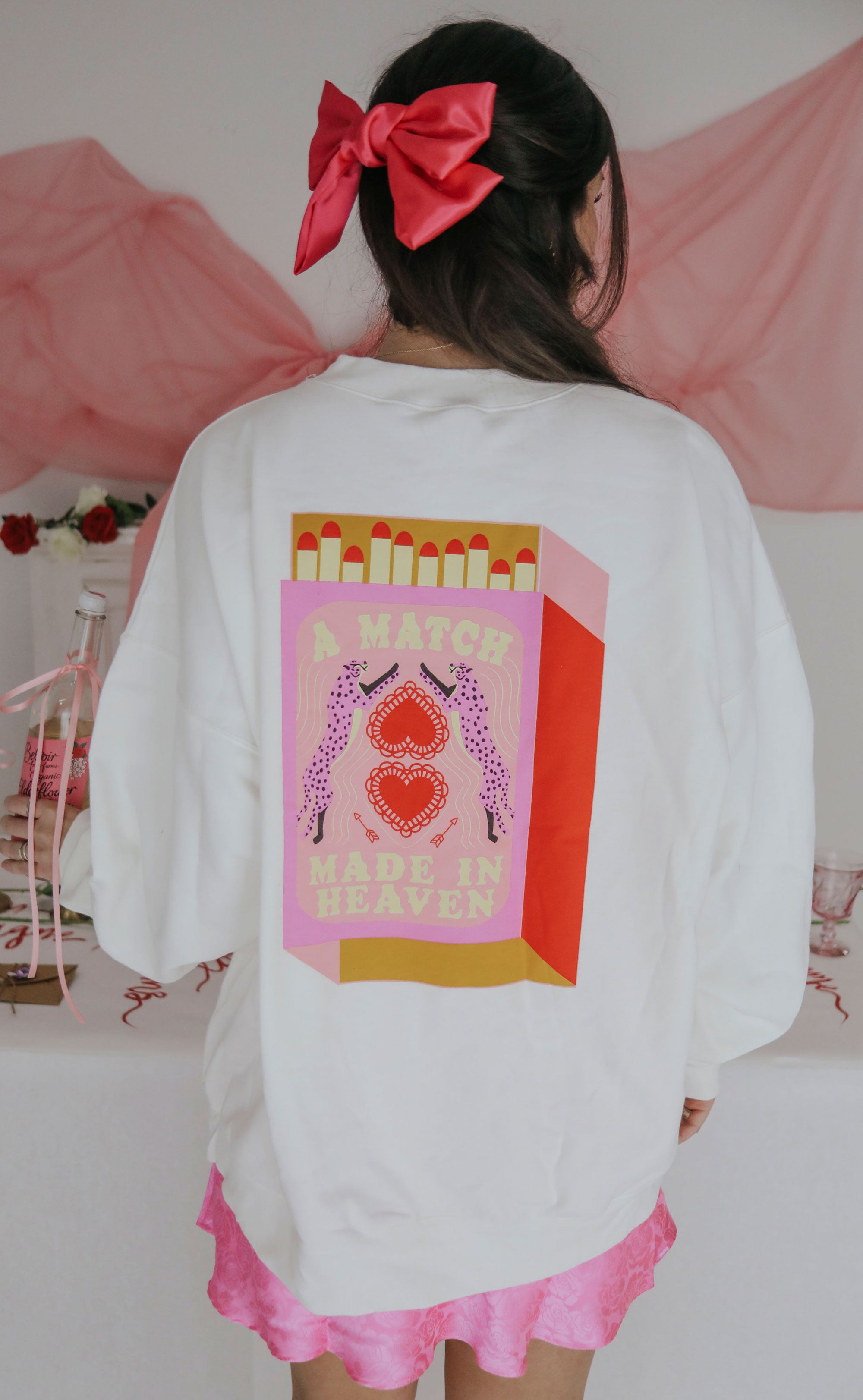 friday + saturday: burning love sweatshirt