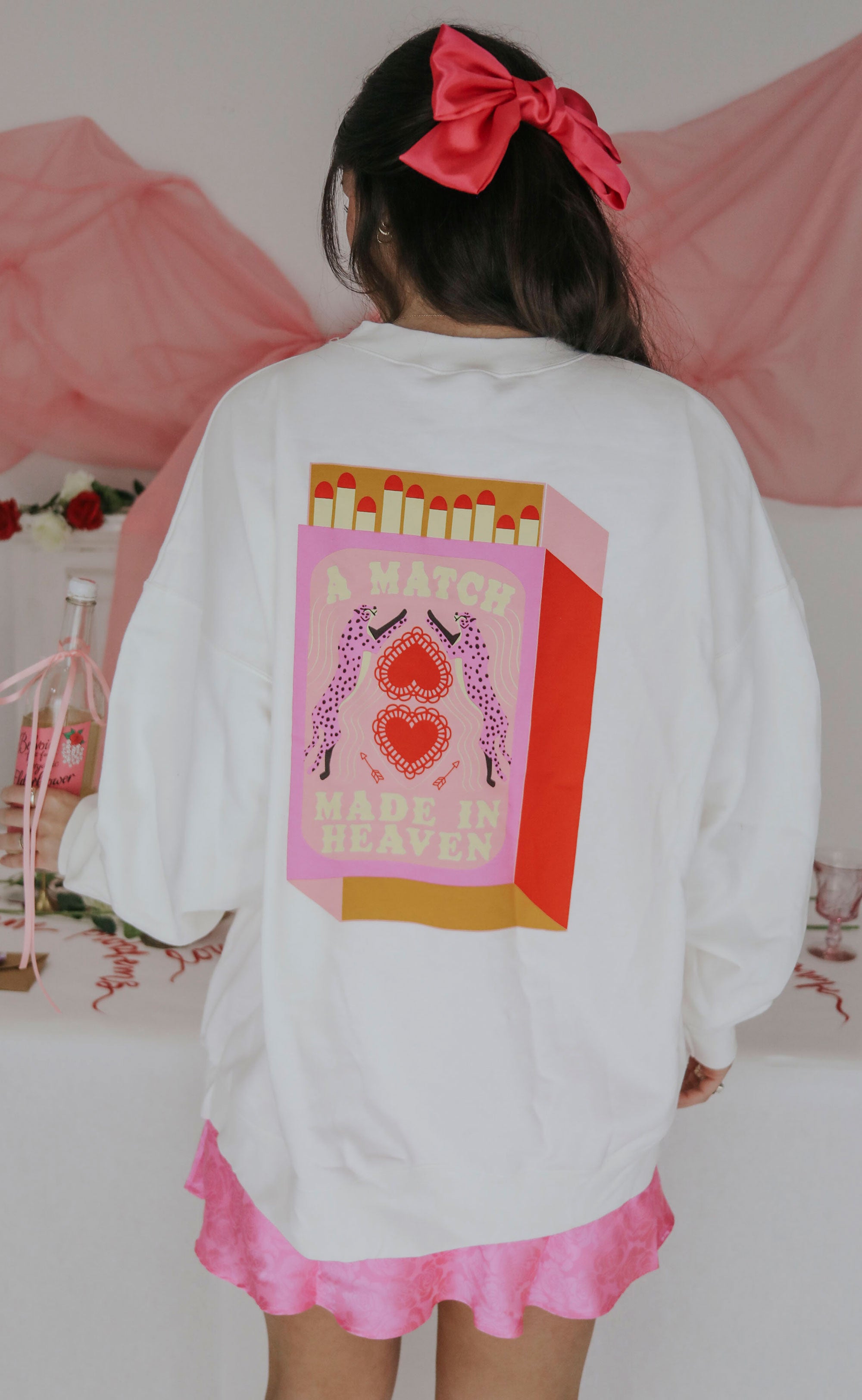 friday + saturday: burning love sweatshirt