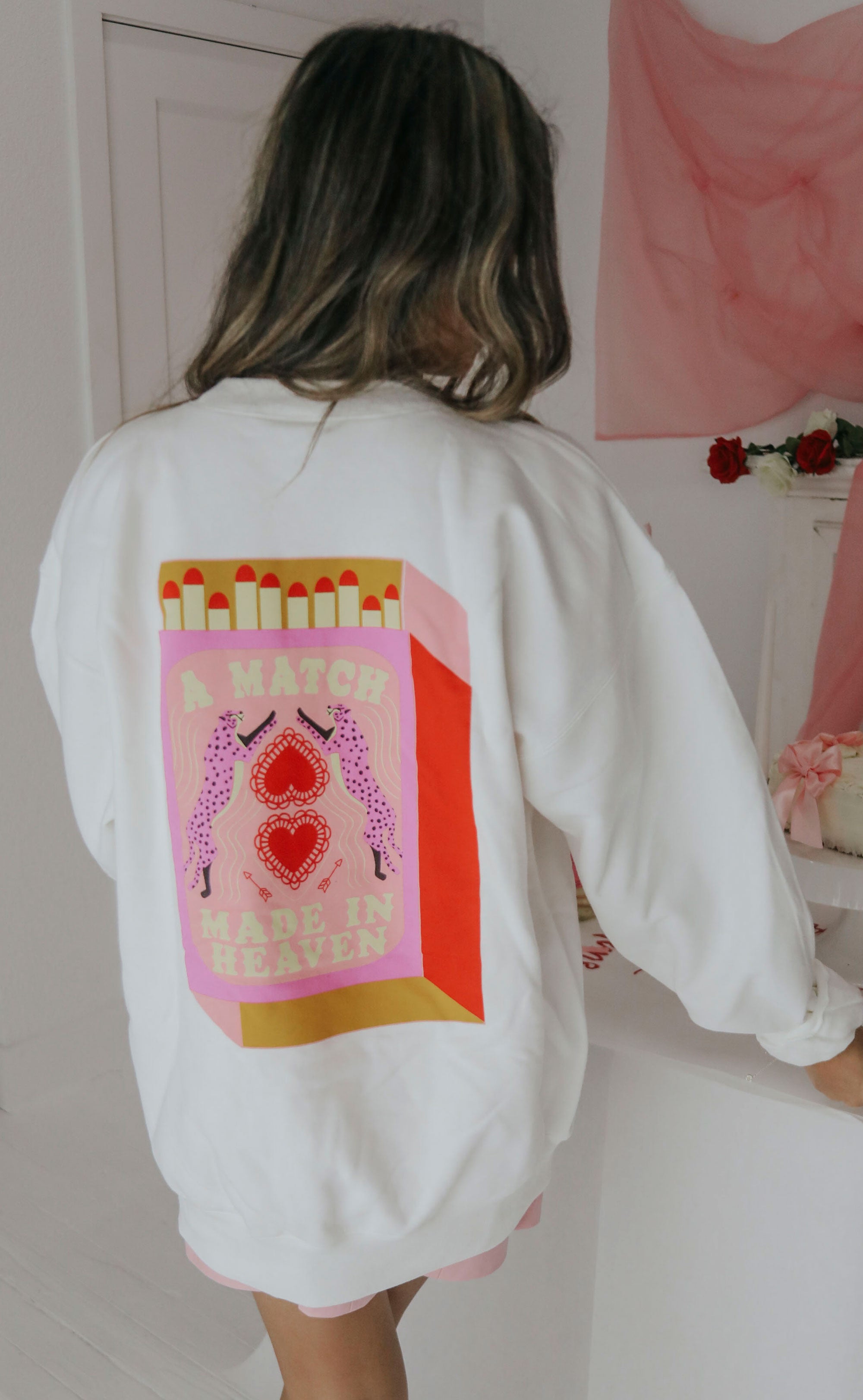 friday + saturday: burning love sweatshirt