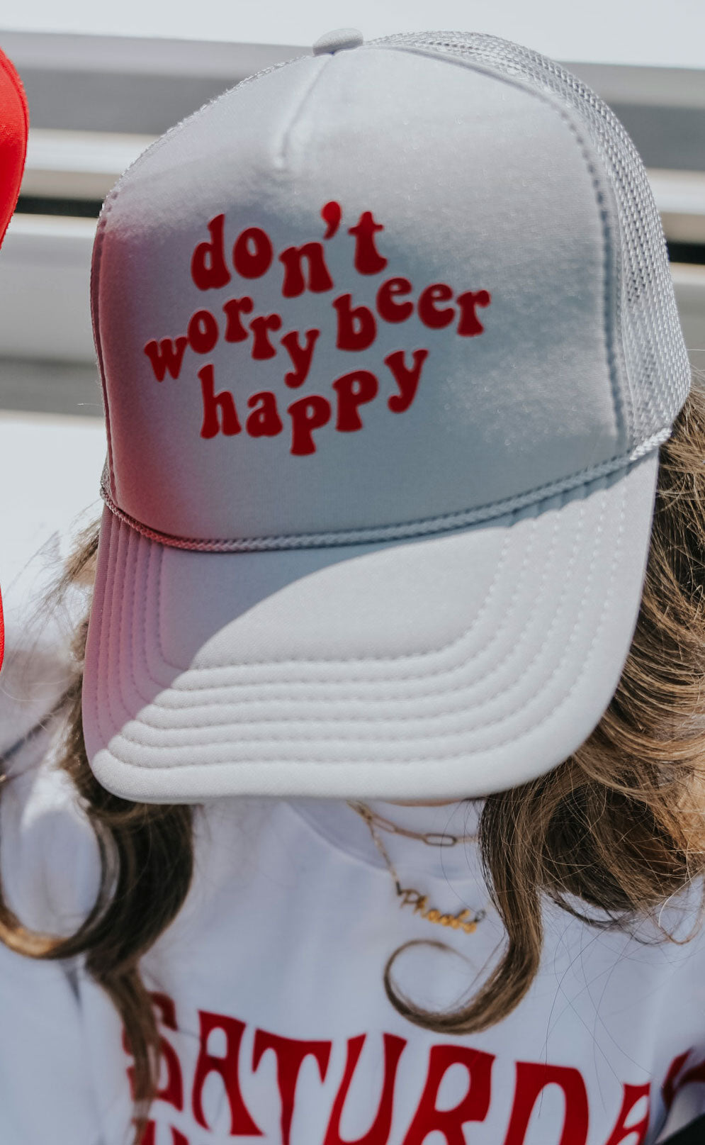 friday + saturday: dont worry beer trucker hat