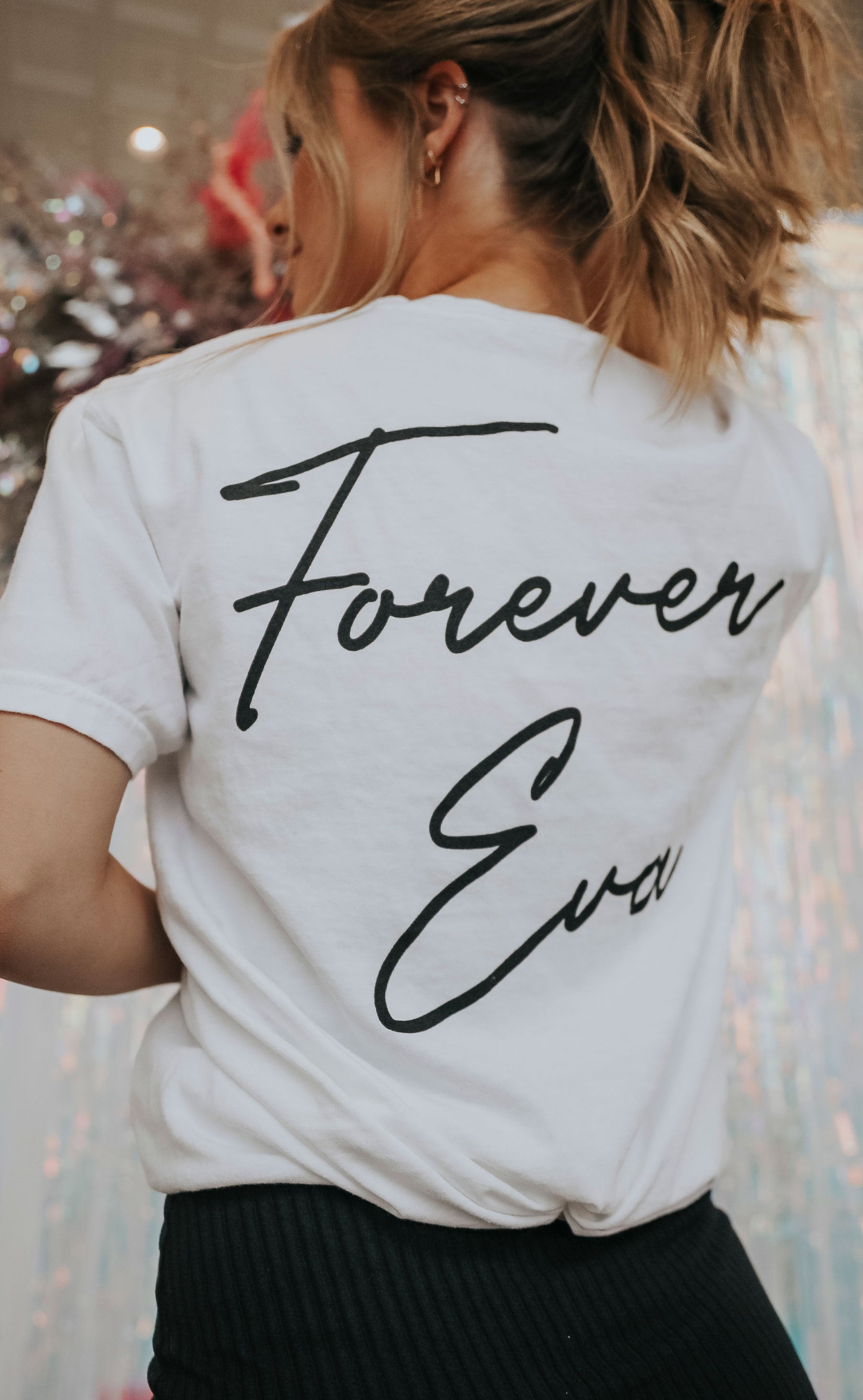 friday + saturday: foreva eva t shirt