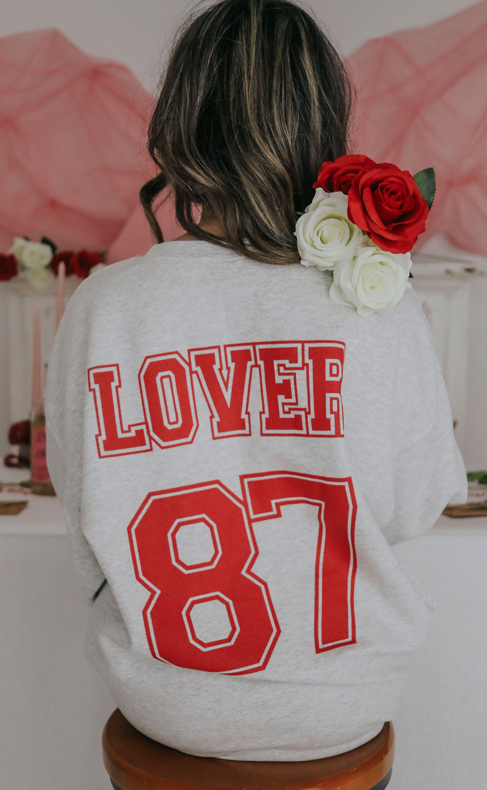 friday + saturday: lover 87 sweatshirt