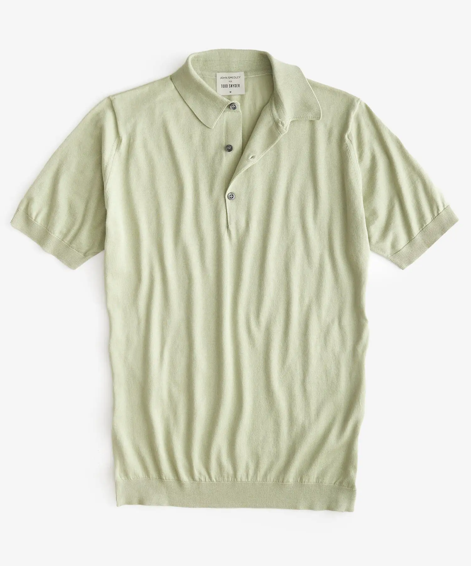 John Smedley x Todd Snyder Adrian Polo in Desert Green