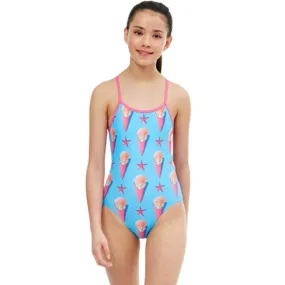 Maru - Gelato Pacer Fly Back Girls Swimsuit - Blue/Pink