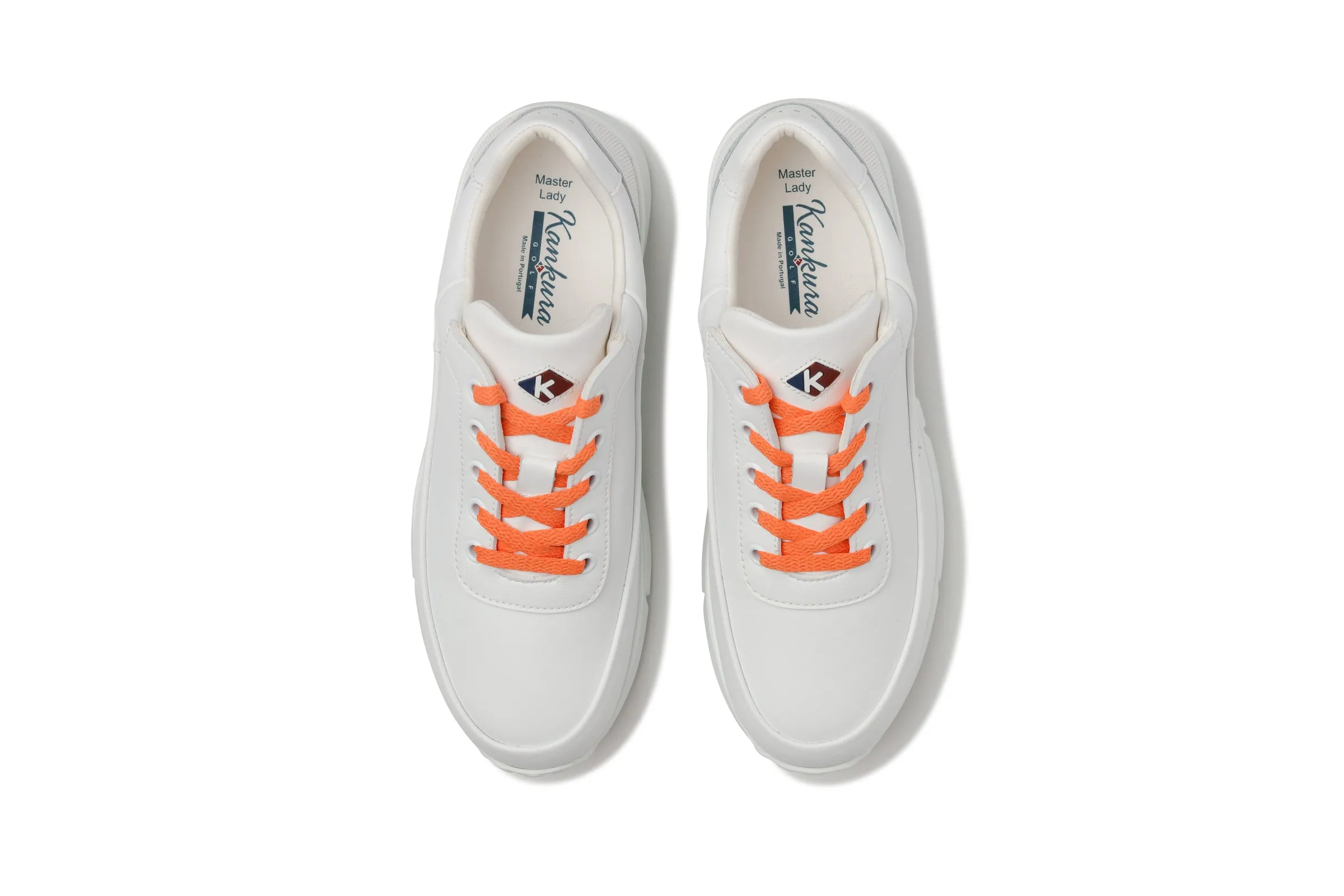 Master Lady 03   AllWhite|Orange   Women's Golf Shoes ML003 94