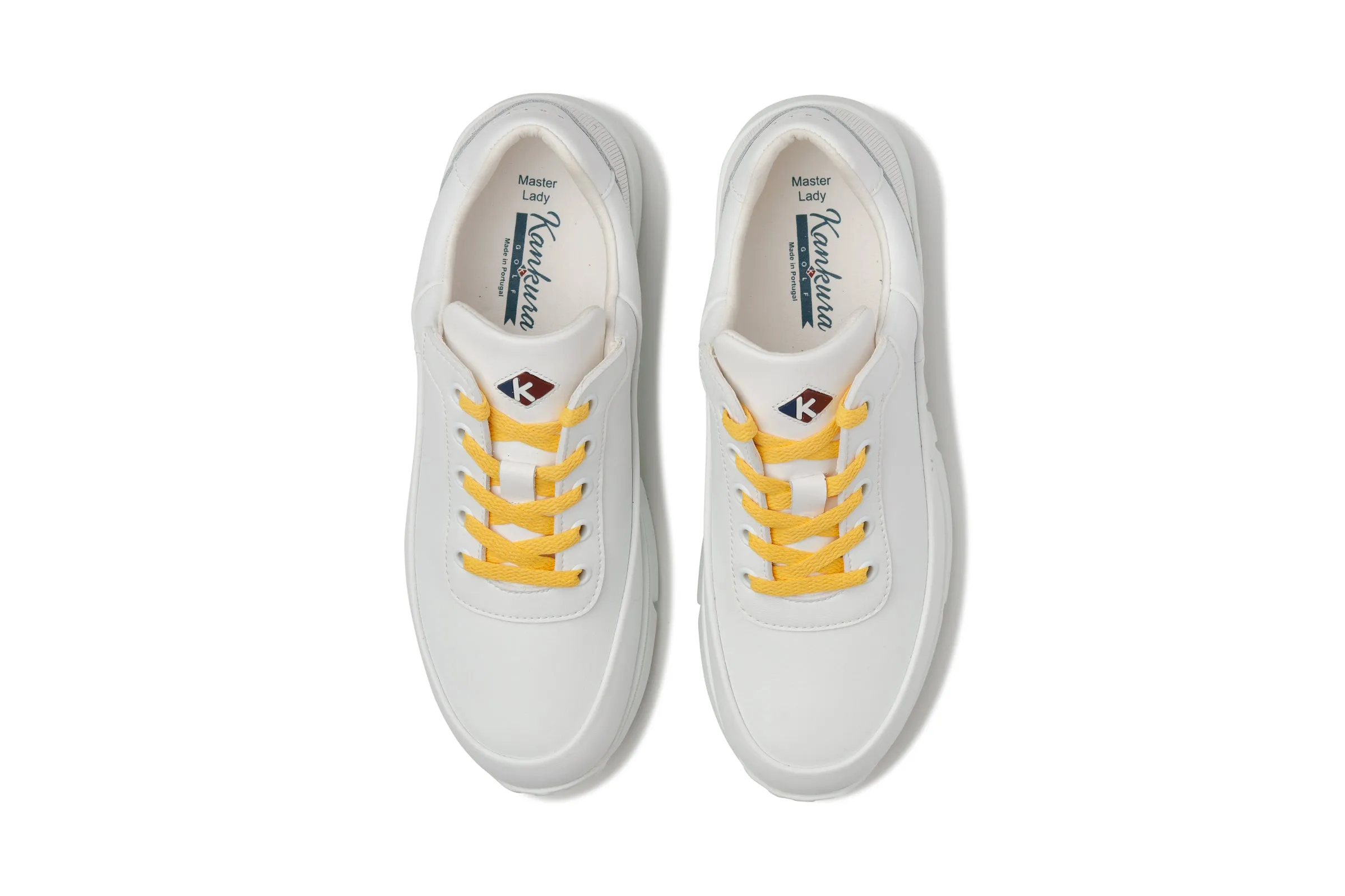 Master Lady 03   AllWhite|Yellow   Women's Golf Shoes ML003 97