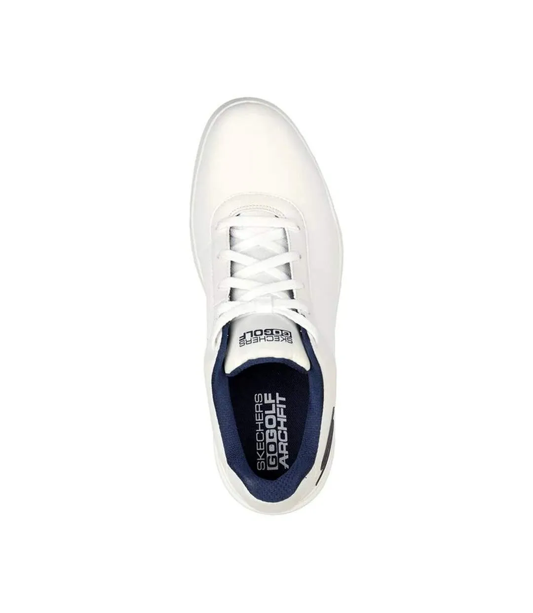 Mens go golf drive 5 leather golf shoes white/navy Skechers