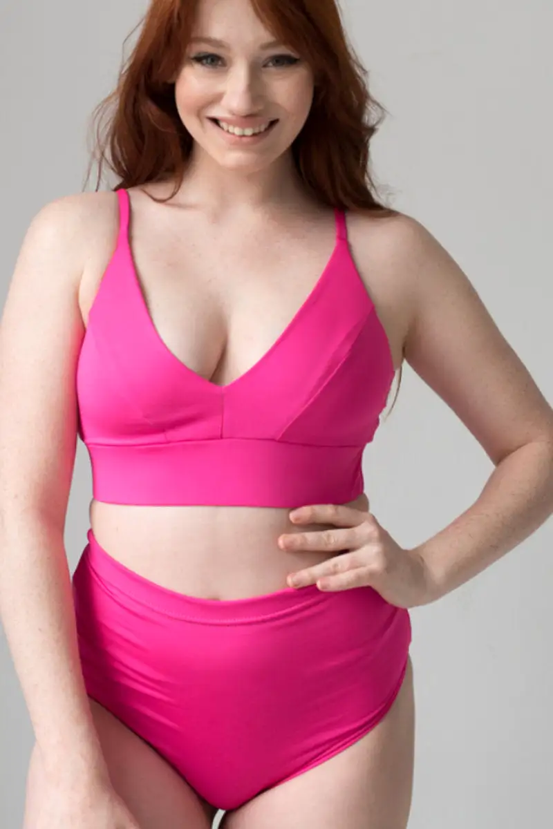 Pole Addict Lena Basic Top - Neon Pink