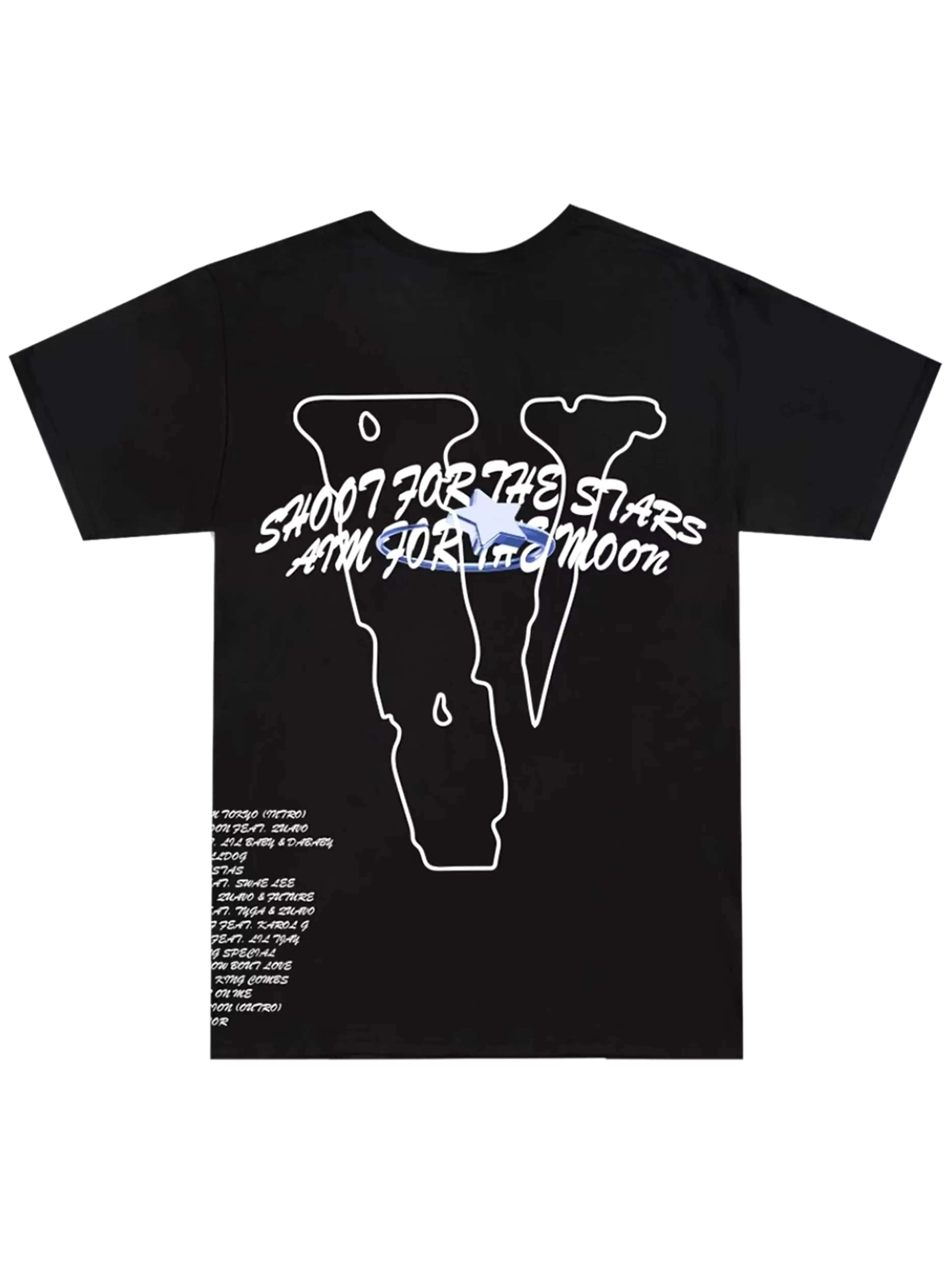 Pop Smoke x Vlone Tracklist T-shirt Black [SS20]