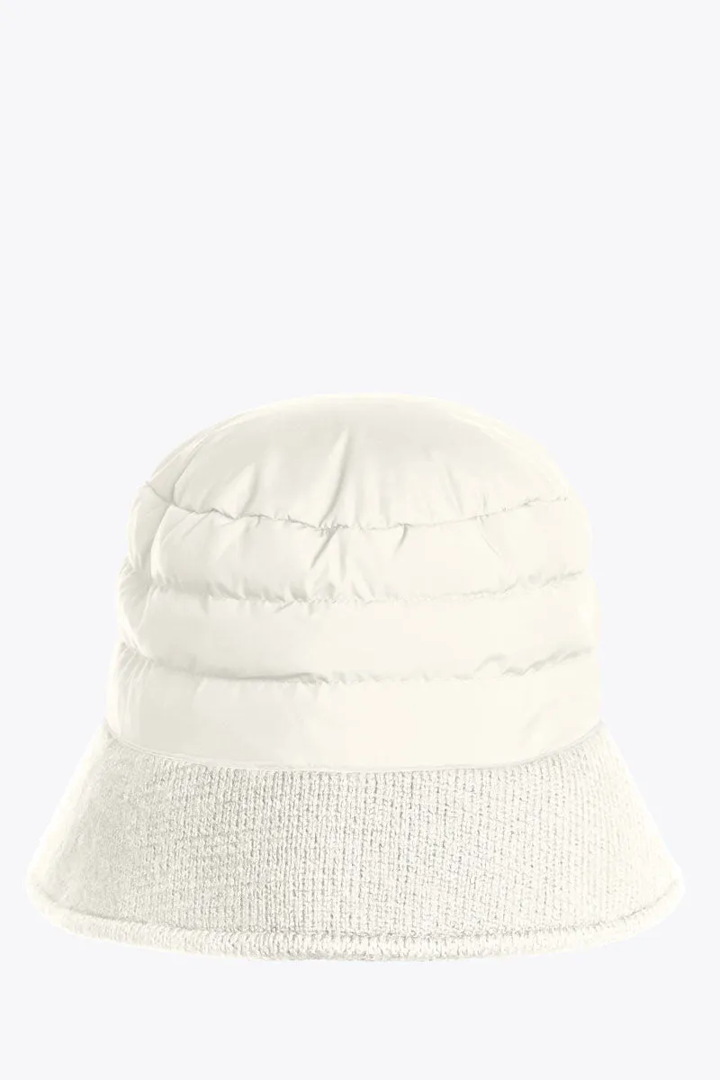 Puffer Bucket Hat Off White