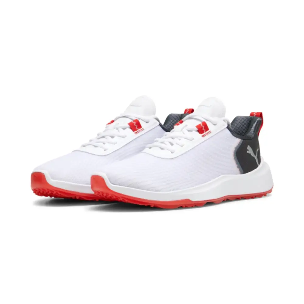 Puma Men's FUSION CRUSH SPORT Spikeless Golf Shoes - Puma White/Dark Coal