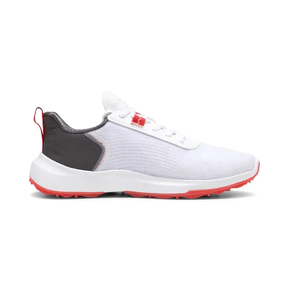 Puma Men's FUSION CRUSH SPORT Wide Spikeless Golf Shoes - Puma White /Dark Coal