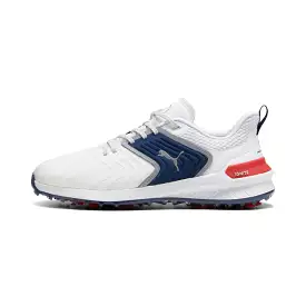 Puma Men's IGNITE Innovate Wide Golf Shoes - Puma White / Persian Blue / Strong Red