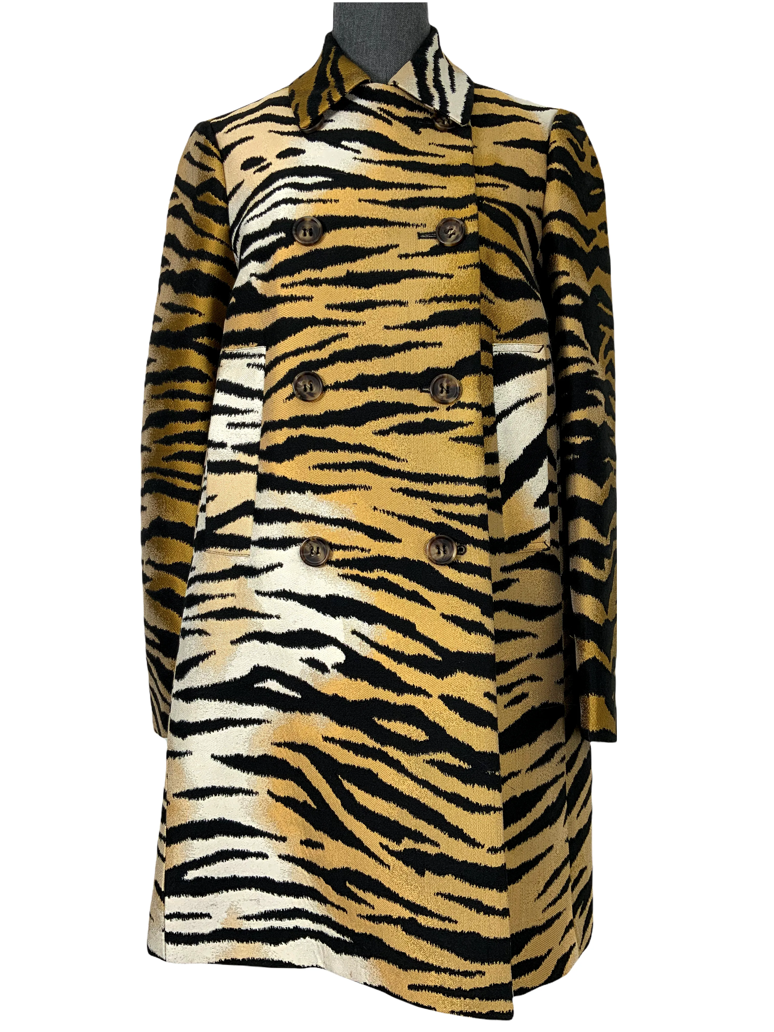 Red Valentino Tiger Print Swing Jacket Size M