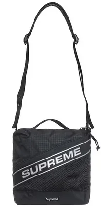 Supreme Logo Shoulder Bag Black x-pac