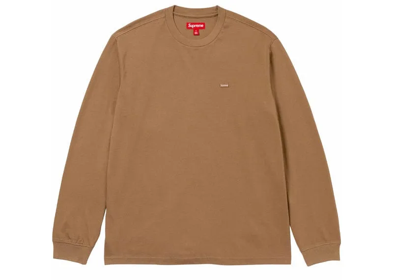 Supreme Small Box L/S Tee Light Brown