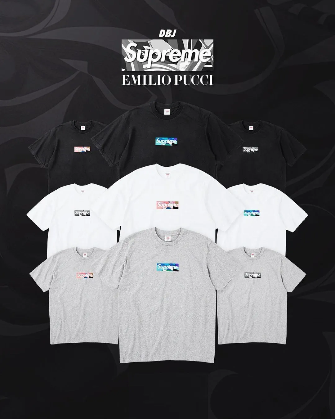 Supreme  |Supreme Emilio Pucci Box Logo Tee