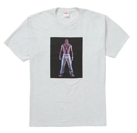 Supreme Tupac Hologram Tee Ash Grey