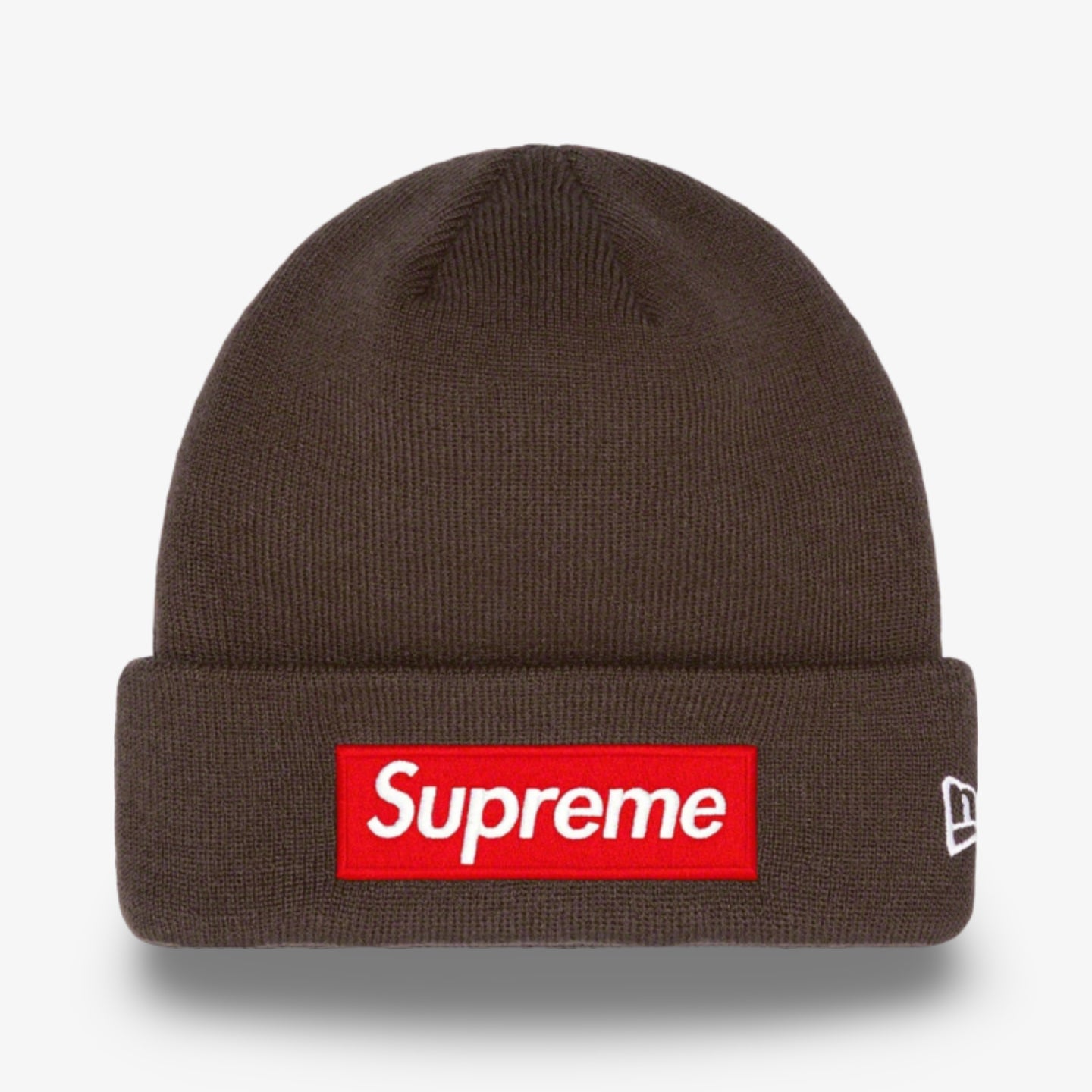 Supreme x New Era Beanie 'Box Logo' Brown FW22