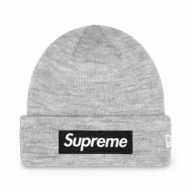 Supreme x New Era Beanie 'Box Logo' Heather Grey FW22