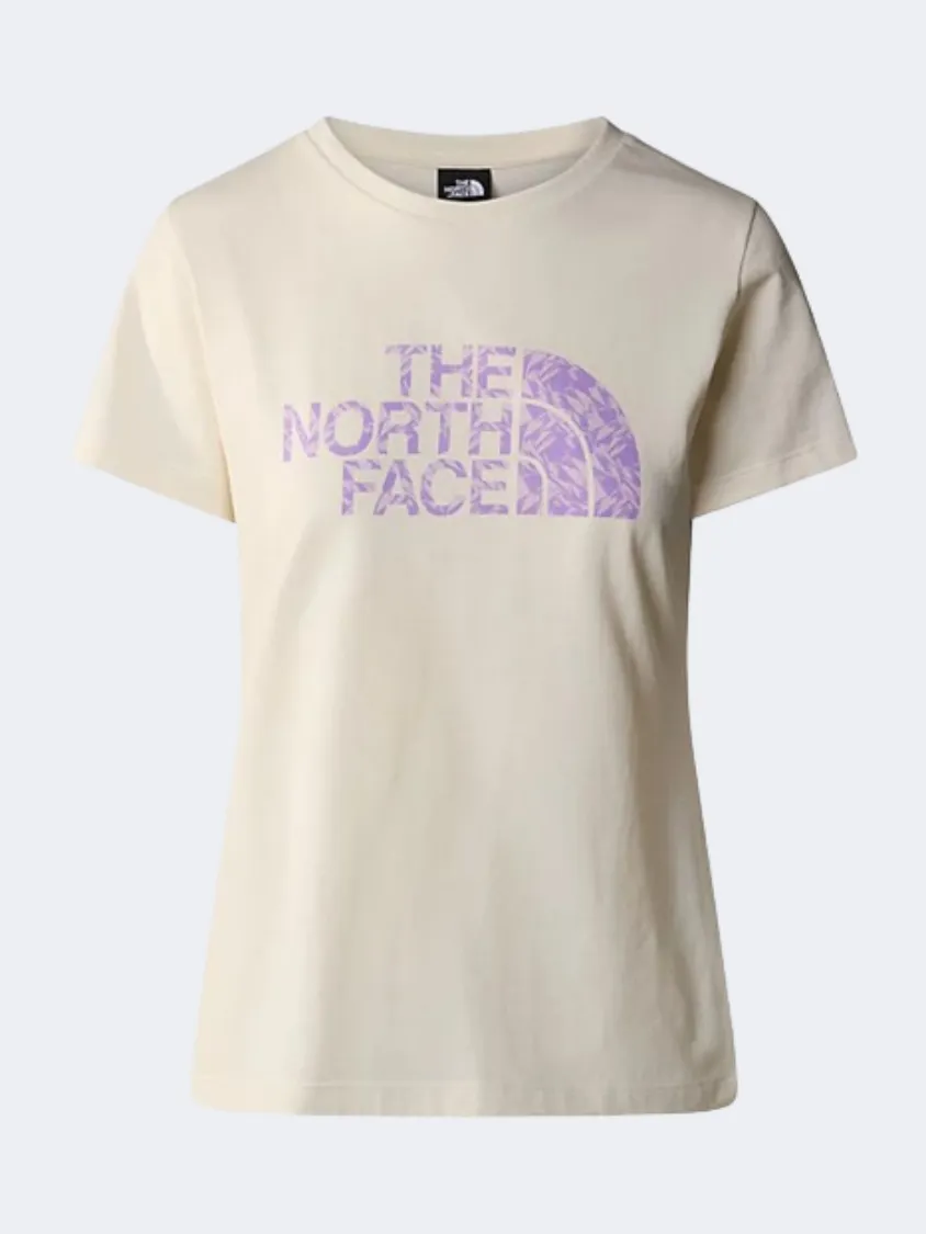 The North Face Easy Women Lifestyle T-Shirt White Dune/Lilac