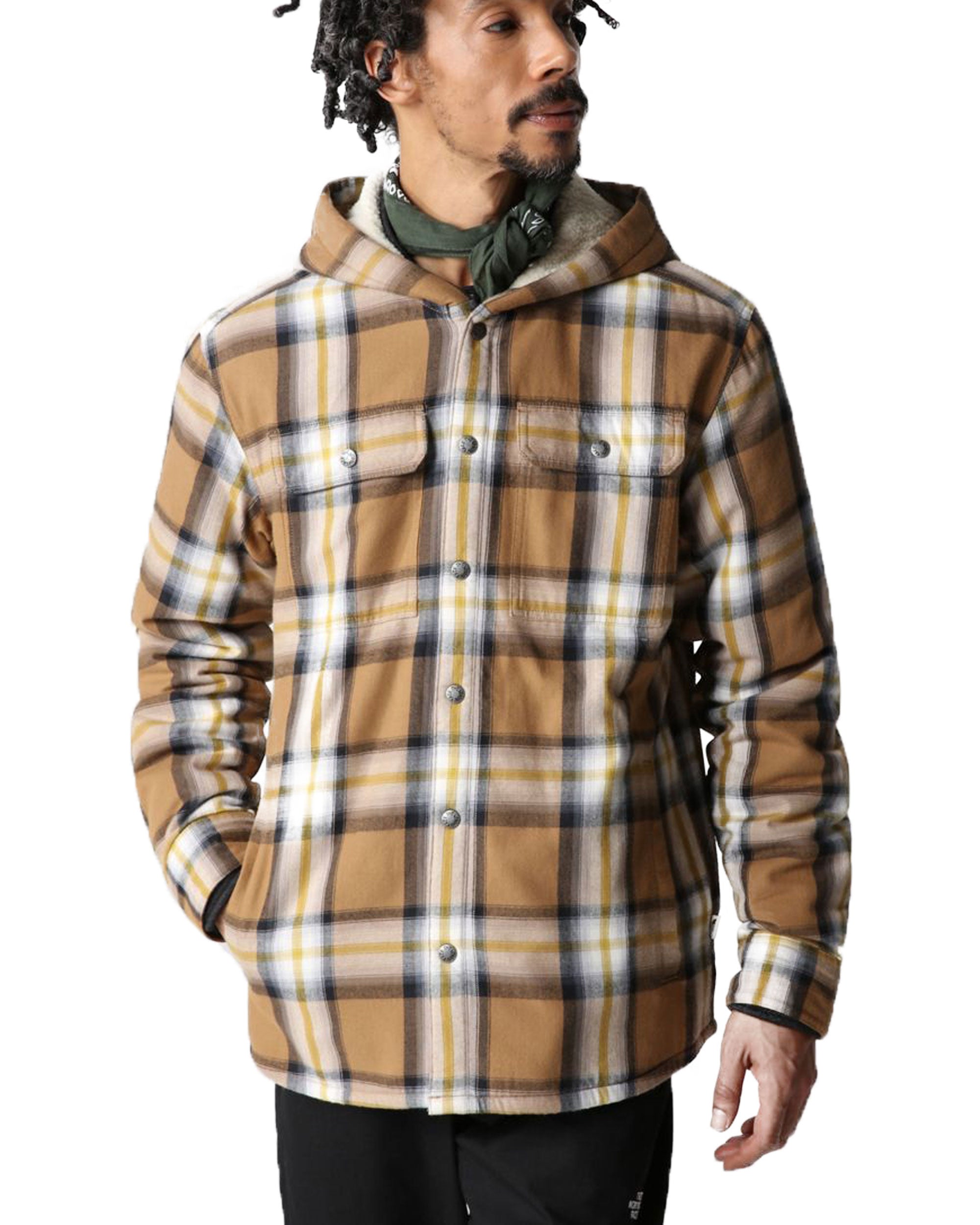 The North face Hooded Campshire Shirt Marrone