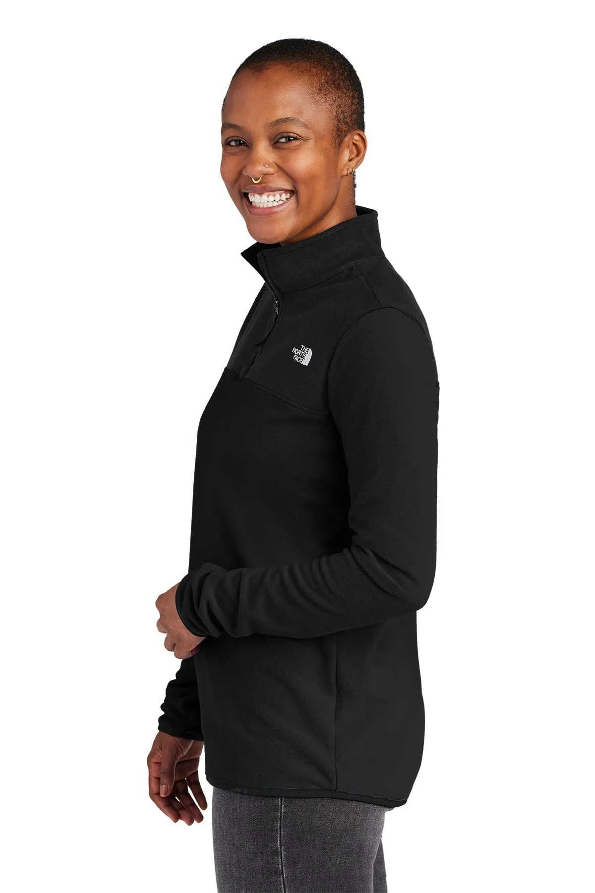 The North Face Ladies Glacier Custom Fleece 1/4 Zips, Black