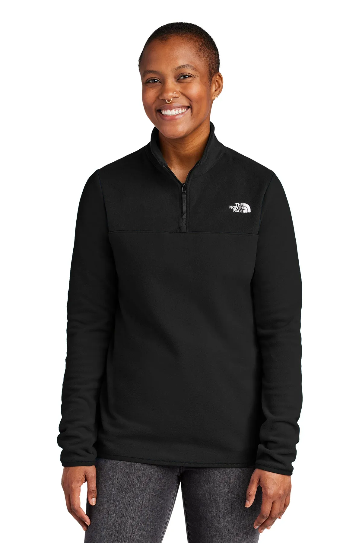 The North Face Ladies Glacier Custom Fleece 1/4 Zips, Black