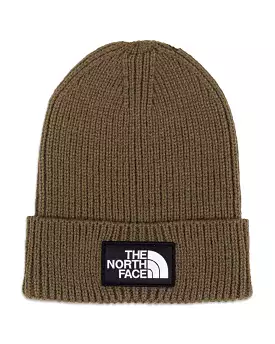 The North Face Logo Box Cuffed Beanie Military Olive