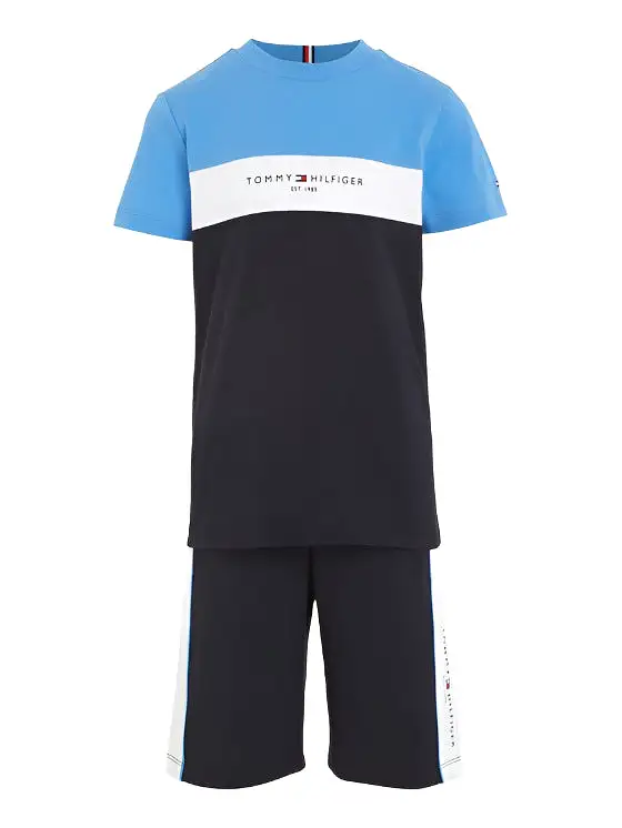 Tommy Hilfiger Colour Block T-Shirt/Short Set Infant