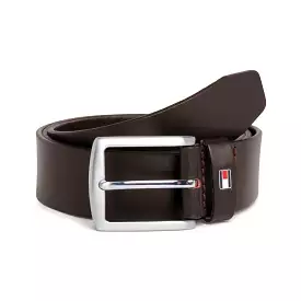 Tommy Hilfiger Denton Leather Belt - Dark Brown