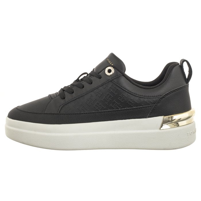 TOMMY HILFIGER Lux Court Monogram Trainer Black