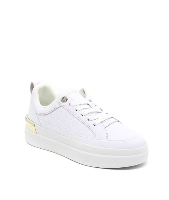 TOMMY HILFIGER Lux Court Monogram Trainer White