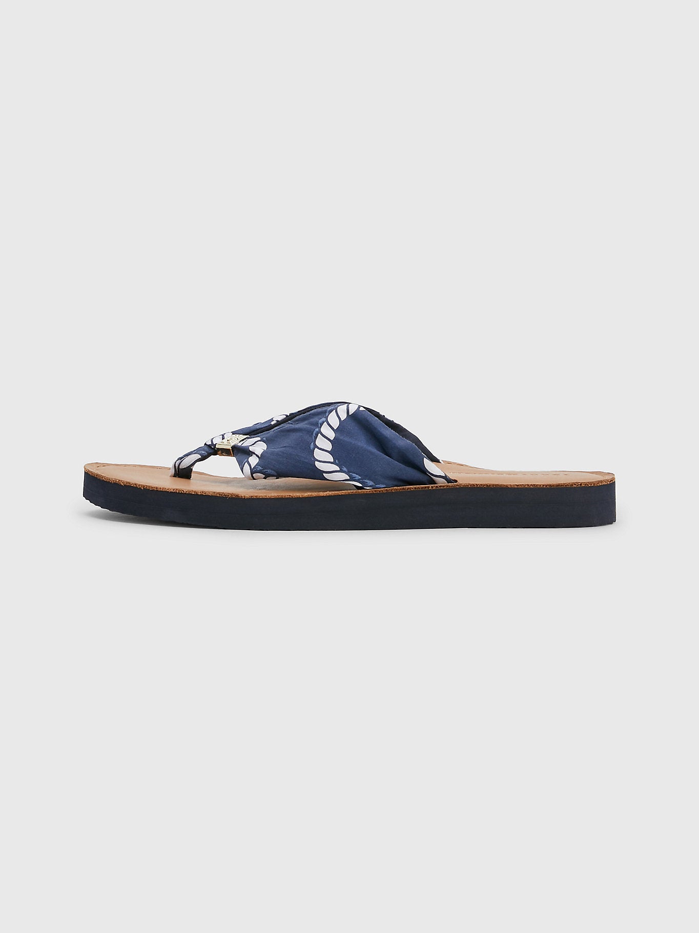 TOMMY HILFIGER Navy Elevated Rope Print Flip Flop