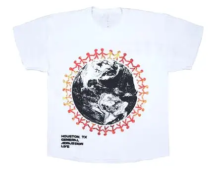 Travis Scott Around The World Tee White