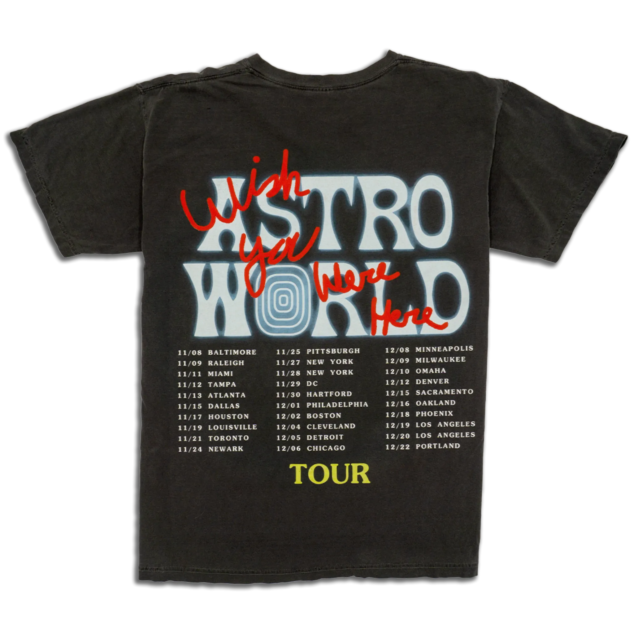 Travis Scott Astroworld Horse Head Tee Washed Black