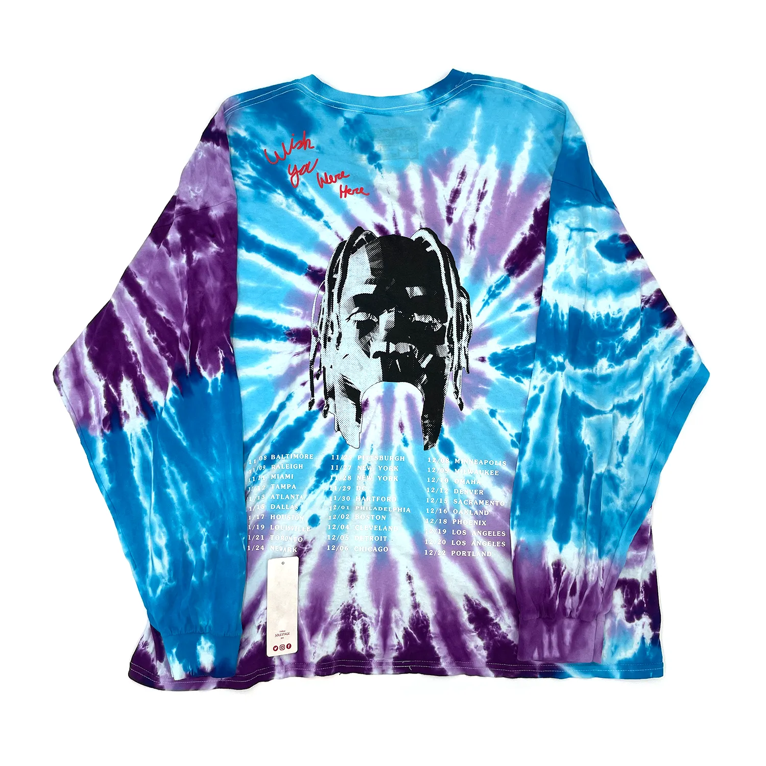 Travis Scott Astroworld Long Sleeve Tie Dye Tee