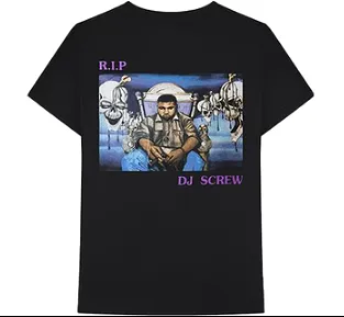 TRAVIS SCOTT Astroworld RIP DJ Screw Tee Black